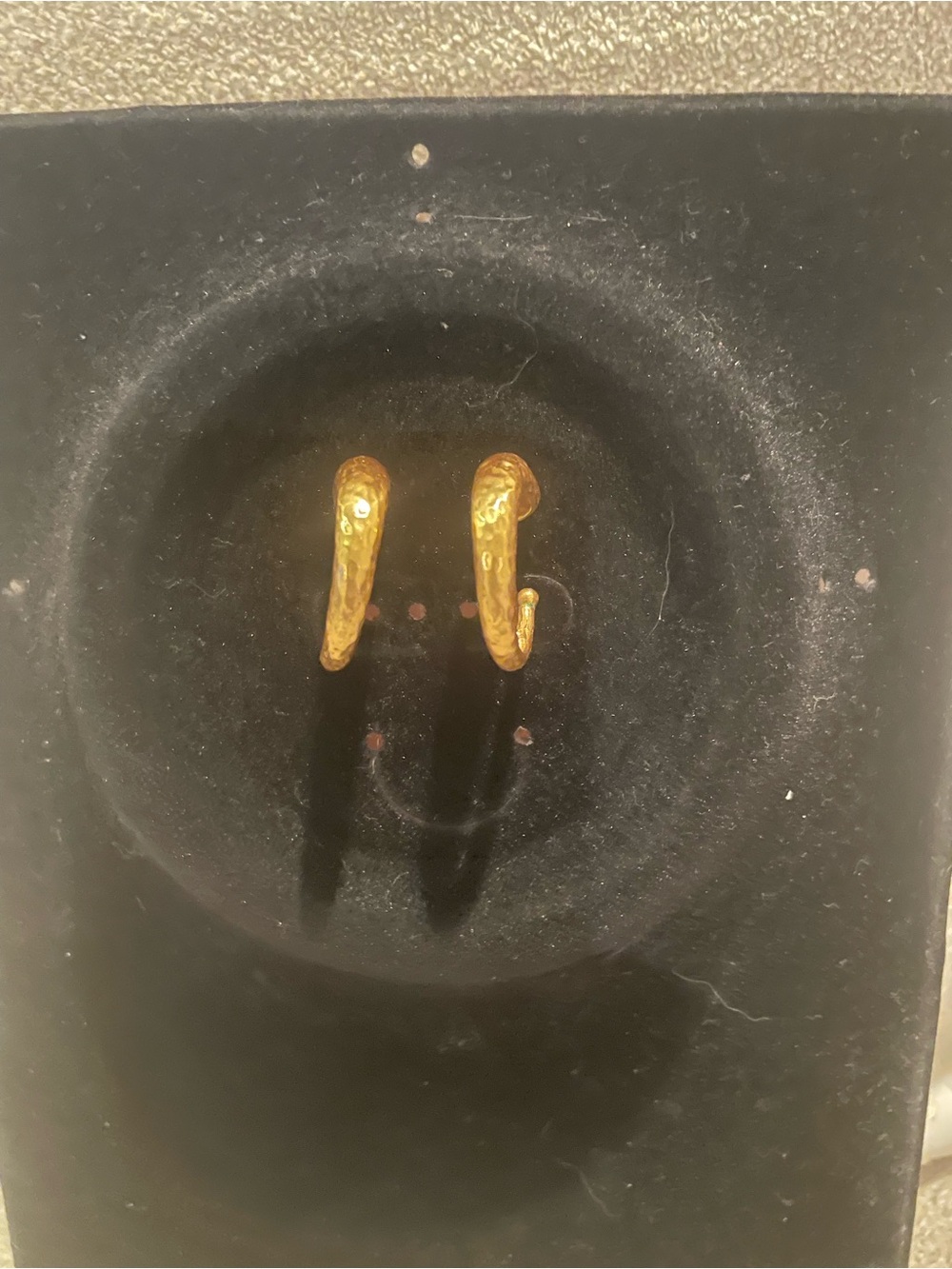 Julie Vos Hammered Hoop Earrings in Gold